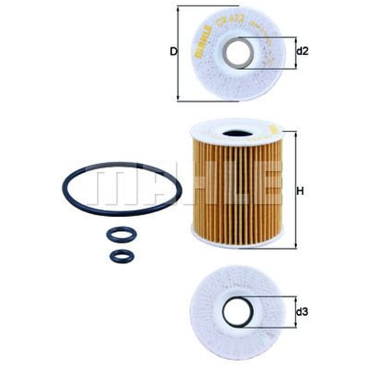 Mahle ?lfilter Seat Ibiza Skoda Fabia Roomster VW Polo Mahle ?lfilter Seat Ibiza Skoda Fabia Roomster VW Polo von MAHLE