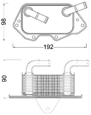 Mahle Ölkühler, Motoröl [Hersteller-Nr. CLC186000S] für Audi, VW von MAHLE