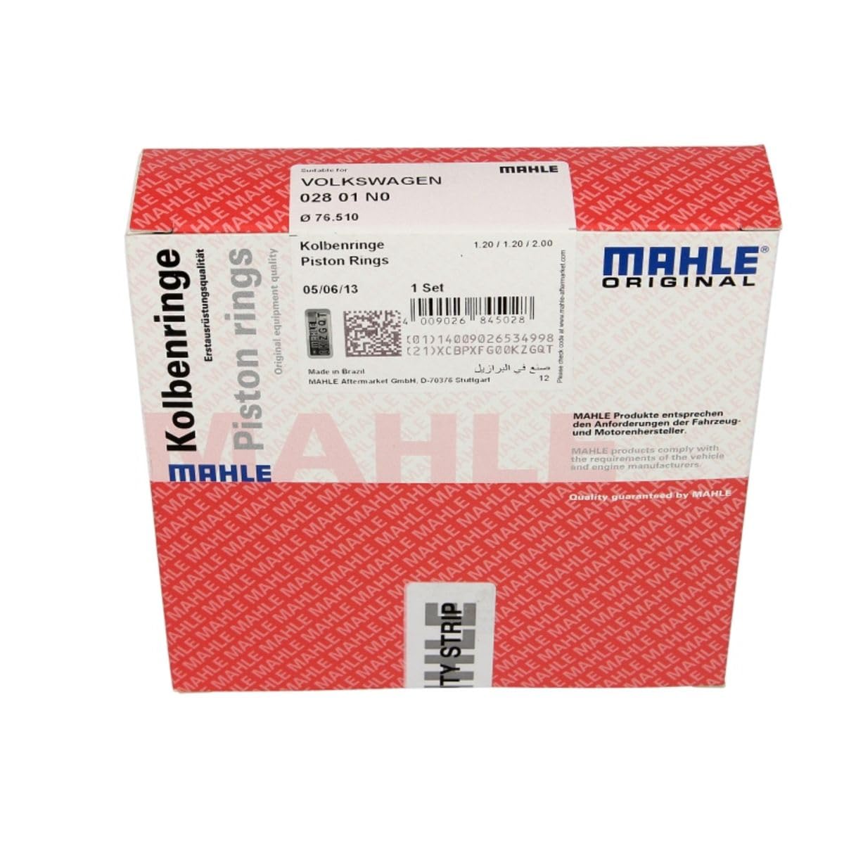 Mahle Original 028 01 N0 Kolbenringsatz von MAHLE