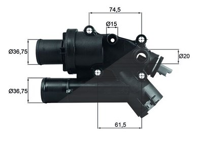 Mahle Thermostat, Kühlmittel [Hersteller-Nr. TH4683] für Citroën, Fiat, Ford, Jaguar, Lancia, Land Rover, Mitsubishi, Peugeot von MAHLE