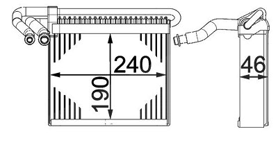 Mahle Verdampfer, Klimaanlage [Hersteller-Nr. AE70000P] für Ford von MAHLE