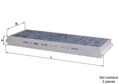 Mahle Filter, Innenraumluft [Hersteller-Nr. LAK239/S] für Audi, Lamborghini, Toyota, VW von MAHLE