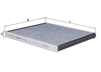 Mahle Filter, Innenraumluft [Hersteller-Nr. LAK361] für Chevrolet, Daewoo von MAHLE