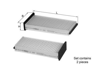 Mahle Filter, Innenraumluft [Hersteller-Nr. LA366/S] für Mitsubishi von MAHLE