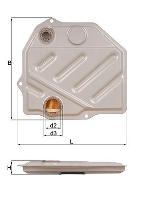 Mahle Hydraulikfilter, Automatikgetriebe [Hersteller-Nr. HX46] für Mercedes-Benz, Porsche von MAHLE