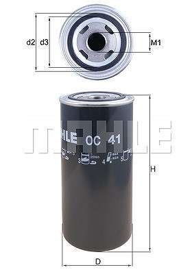 Mahle Hydraulikfilter, Automatikgetriebe [Hersteller-Nr. OC41] von MAHLE