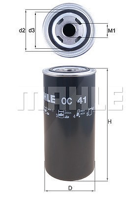 Mahle Hydraulikfilter, Automatikgetriebe [Hersteller-Nr. OC41] von MAHLE