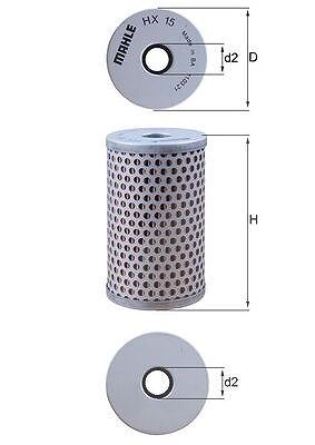 Mahle Hydraulikfilter, Lenkung [Hersteller-Nr. HX15] für Iveco, Mercedes-Benz, Renault, Renault Trucks von MAHLE