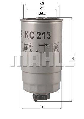Mahle Kraftstofffilter [Hersteller-Nr. KC213] für Alfa Romeo von MAHLE