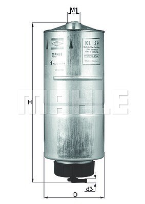 Mahle Kraftstofffilter [Hersteller-Nr. KL39] für Audi von MAHLE