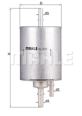 Mahle Kraftstofffilter [Hersteller-Nr. KL570] für Audi von MAHLE