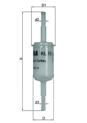 Mahle Kraftstofffilter [Hersteller-Nr. KL15OF] für Audi, Ford, Lada, Renault, Skoda, Trabant, VW von MAHLE