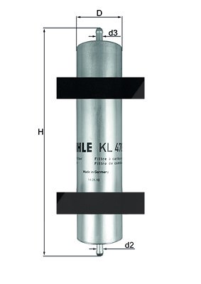 Mahle Kraftstofffilter [Hersteller-Nr. KL478] für BMW von MAHLE