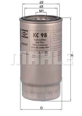Mahle Kraftstofffilter [Hersteller-Nr. KC98] für BMW von MAHLE