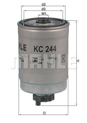 Mahle Kraftstofffilter [Hersteller-Nr. KC244] für Cadillac, Saab von MAHLE