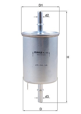 Mahle Kraftstofffilter [Hersteller-Nr. KL470] für Chevrolet, Daewoo von MAHLE