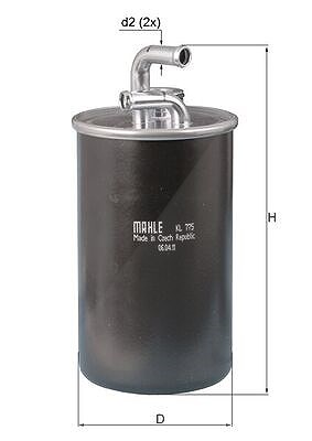 Mahle Kraftstofffilter [Hersteller-Nr. KL775] für Chrysler, Dodge, Jeep von MAHLE