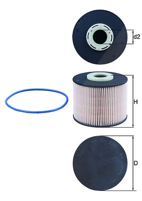 Mahle Kraftstofffilter [Hersteller-Nr. KX331D] für Citroën, Fiat, Ford, Peugeot von MAHLE