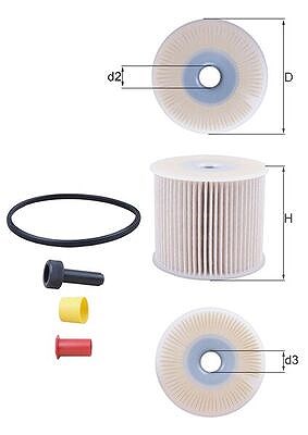 Mahle Kraftstofffilter [Hersteller-Nr. KX85D] für Citroën, Fiat, Lancia, Peugeot, Suzuki von MAHLE