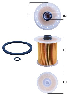 Mahle Kraftstofffilter [Hersteller-Nr. KX81D] für Dacia, Renault von MAHLE