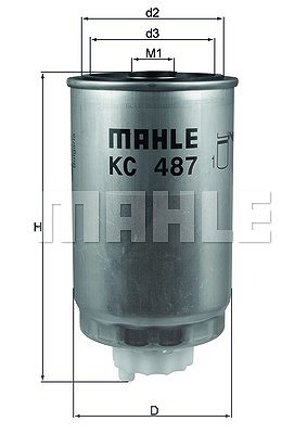 Mahle Kraftstofffilter [Hersteller-Nr. KC487] für Dodge, Fiat, Jeep, Lancia von MAHLE