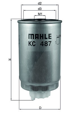 Mahle Kraftstofffilter [Hersteller-Nr. KC487] für Chrysler, Dodge, Fiat, Jeep, Lancia von MAHLE