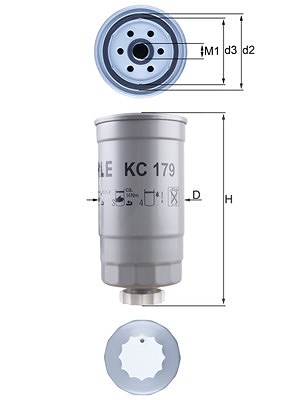 Mahle Kraftstofffilter [Hersteller-Nr. KC179] für Fiat, Kia von MAHLE
