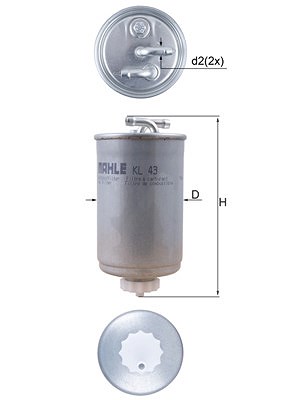 Mahle Kraftstofffilter [Hersteller-Nr. KL43] für Ford, Honda, Land Rover, Mg, Rover von MAHLE