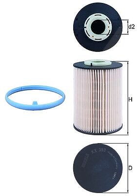 Mahle Kraftstofffilter [Hersteller-Nr. KX393D] für Ford, Volvo von MAHLE