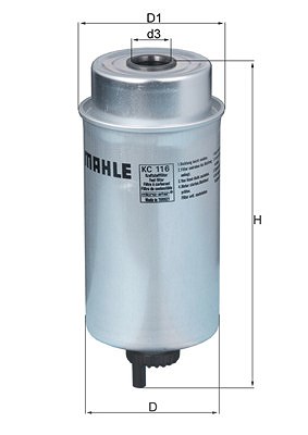 Mahle Kraftstofffilter [Hersteller-Nr. KC116] für Ford, Ldv von MAHLE