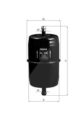Mahle Kraftstofffilter [Hersteller-Nr. KL558] für Jeep, Skoda von MAHLE
