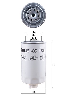 Mahle Kraftstofffilter [Hersteller-Nr. KC186] für Iveco von MAHLE