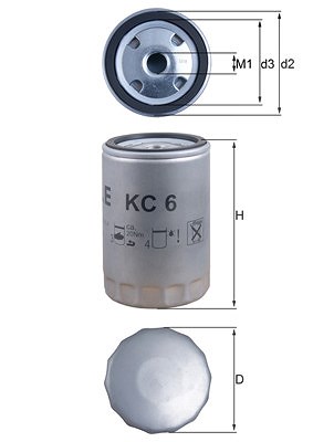 Mahle Kraftstofffilter [Hersteller-Nr. KC6] von MAHLE