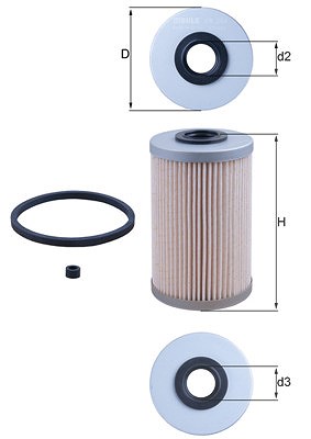 Mahle Kraftstofffilter [Hersteller-Nr. KX204D] für Nissan, Opel, Renault von MAHLE