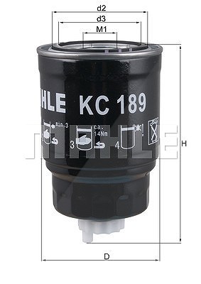 Mahle Kraftstofffilter [Hersteller-Nr. KC189] für Nissan von MAHLE