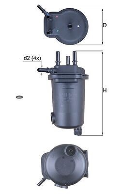 Mahle Kraftstofffilter [Hersteller-Nr. KL632D] für Nissan, Renault, Suzuki von MAHLE