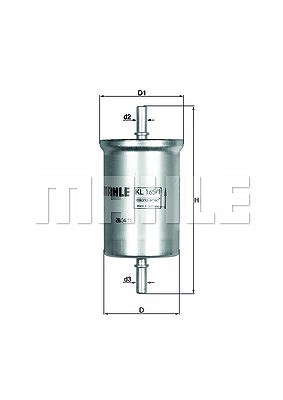 Mahle Kraftstofffilter [Hersteller-Nr. KL165/1] für Smart von MAHLE
