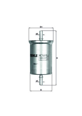 Mahle Kraftstofffilter [Hersteller-Nr. KL165/1] für Nissan, Smart von MAHLE