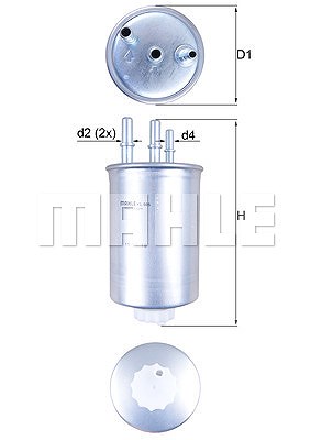 Mahle Kraftstofffilter [Hersteller-Nr. KL505] für Ssangyong von MAHLE