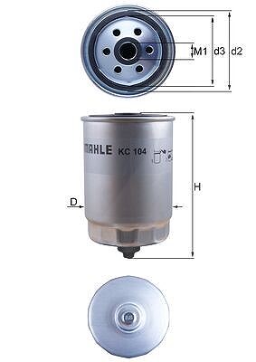 Mahle Kraftstofffilter [Hersteller-Nr. KC104] für Volvo von MAHLE