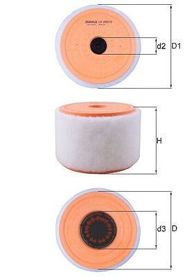 Mahle Luftfilter [Hersteller-Nr. LX2607/2] für Audi von MAHLE