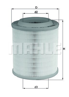 Mahle Luftfilter [Hersteller-Nr. LX1275] für Audi von MAHLE