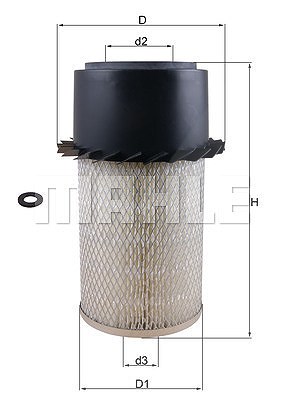 Mahle Luftfilter [Hersteller-Nr. LX17] für Audi, Opel von MAHLE