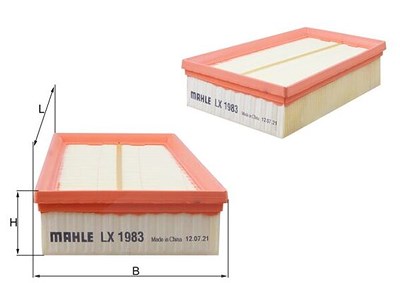 Mahle Luftfilter [Hersteller-Nr. LX1983] für Nissan, Renault von MAHLE