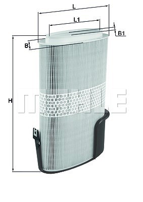 Mahle Luftfilter [Hersteller-Nr. LX1009/6] für Porsche von MAHLE