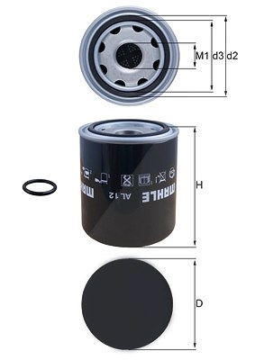 Mahle Lufttrocknerpatrone, Druckluftanlage [Hersteller-Nr. AL12] für Mercedes-Benz von MAHLE