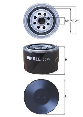 Mahle Ölfilter [Hersteller-Nr. OC384] für Alpine, Autobianchi, Dacia, Ford, Lada, Lancia, Lotus, Pininfarina, Renault, Seat von MAHLE
