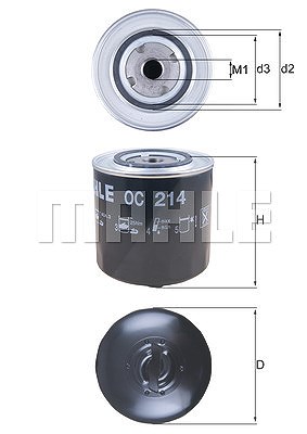 Mahle Ölfilter [Hersteller-Nr. OC214] für Audi, Volvo, VW von MAHLE