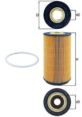 Mahle Ölfilter [Hersteller-Nr. OX557D] für Audi, Bentley, VW von MAHLE