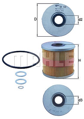 Mahle Ölfilter [Hersteller-Nr. OX122D] für Audi von MAHLE